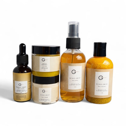 Scale Away™ Seb Derm Face Set

seborrheic dermatitis skincare kit

customizable seb derm treatment

seborrheic eczema face set

cradle cap relief skincare

atopic dermatitis skin kit

natural seb derm treatment kit

facial skincare for red, flaky skin

anti-inflammatory skincare set

kalawalla face set

turmeric & hyaluronic acid face kit

sensitive skin hydration kit

daily seborrheic dermatitis routine

redness and flaking skin solution

Go Nude Skincare Scale Away™

